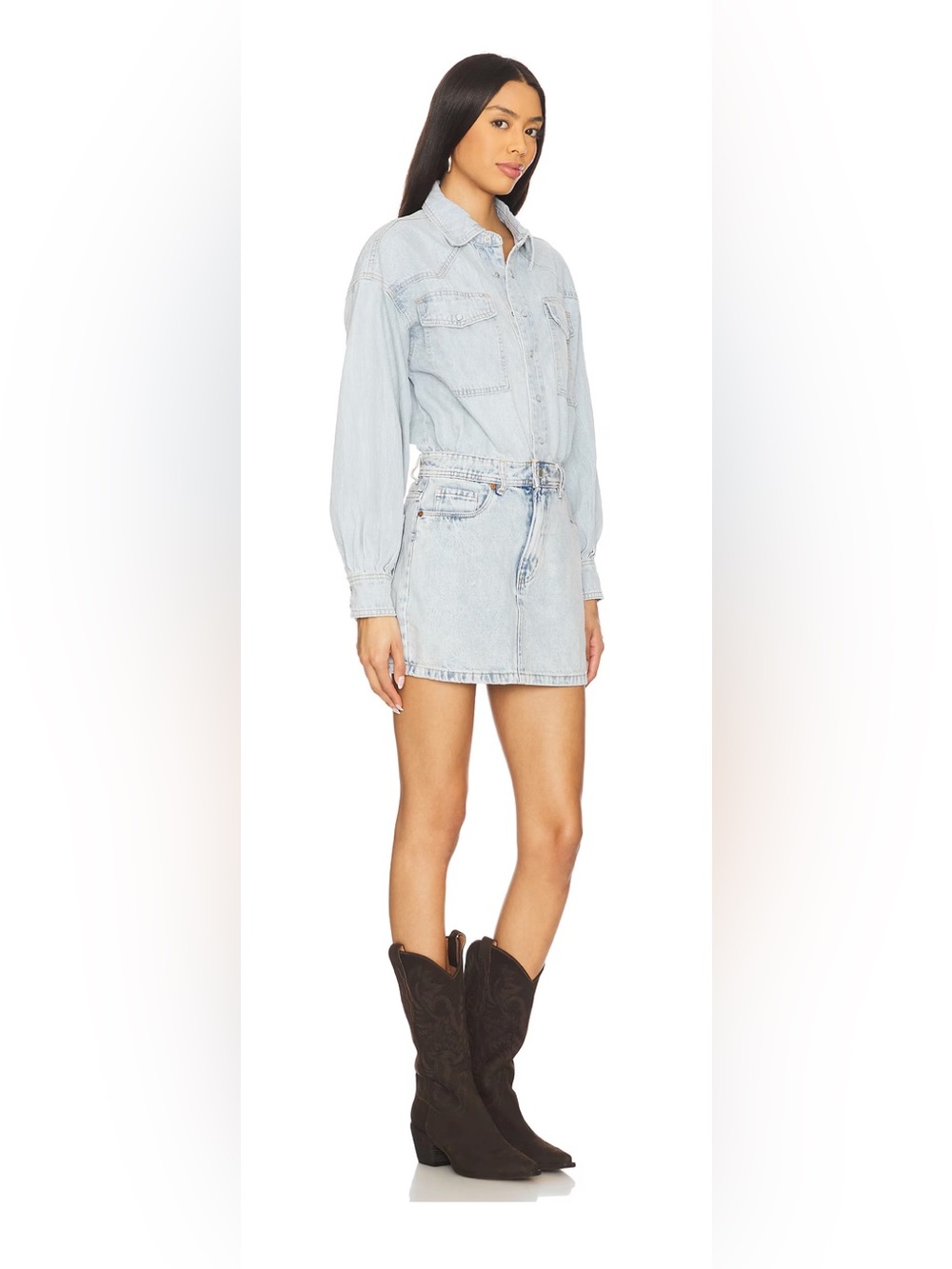 NWT!! Blank NYC/Light Wash Denim Dress/ Medium - Picture 8 of 8